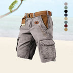 Men's Multi-Pocket Cotton Cargo Shorts