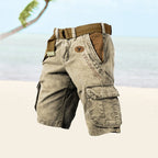 Men's Multi-Pocket Cotton Cargo Shorts