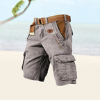 Men's Multi-Pocket Cotton Cargo Shorts