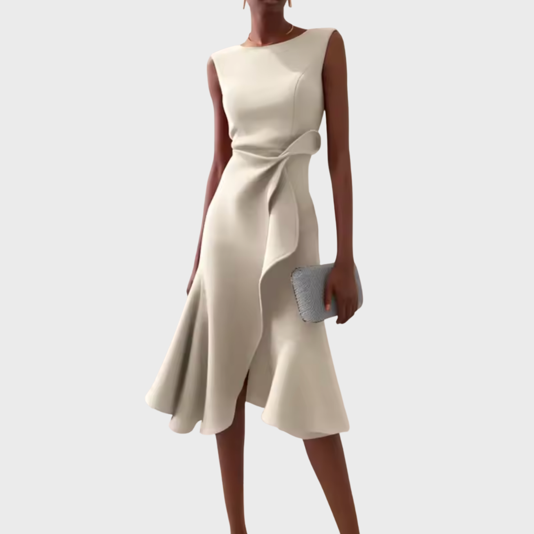 Women's Draped Midi Dress