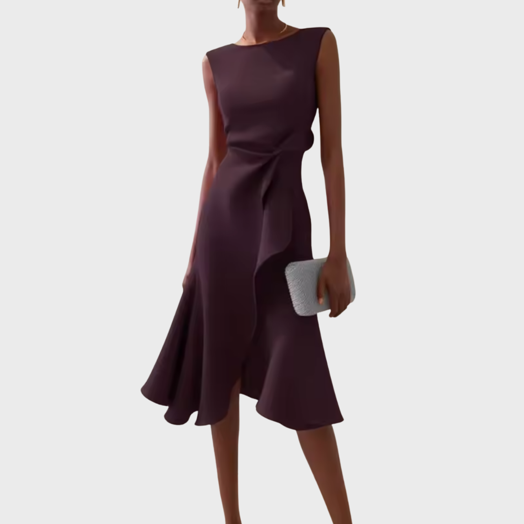 Women's Draped Midi Dress