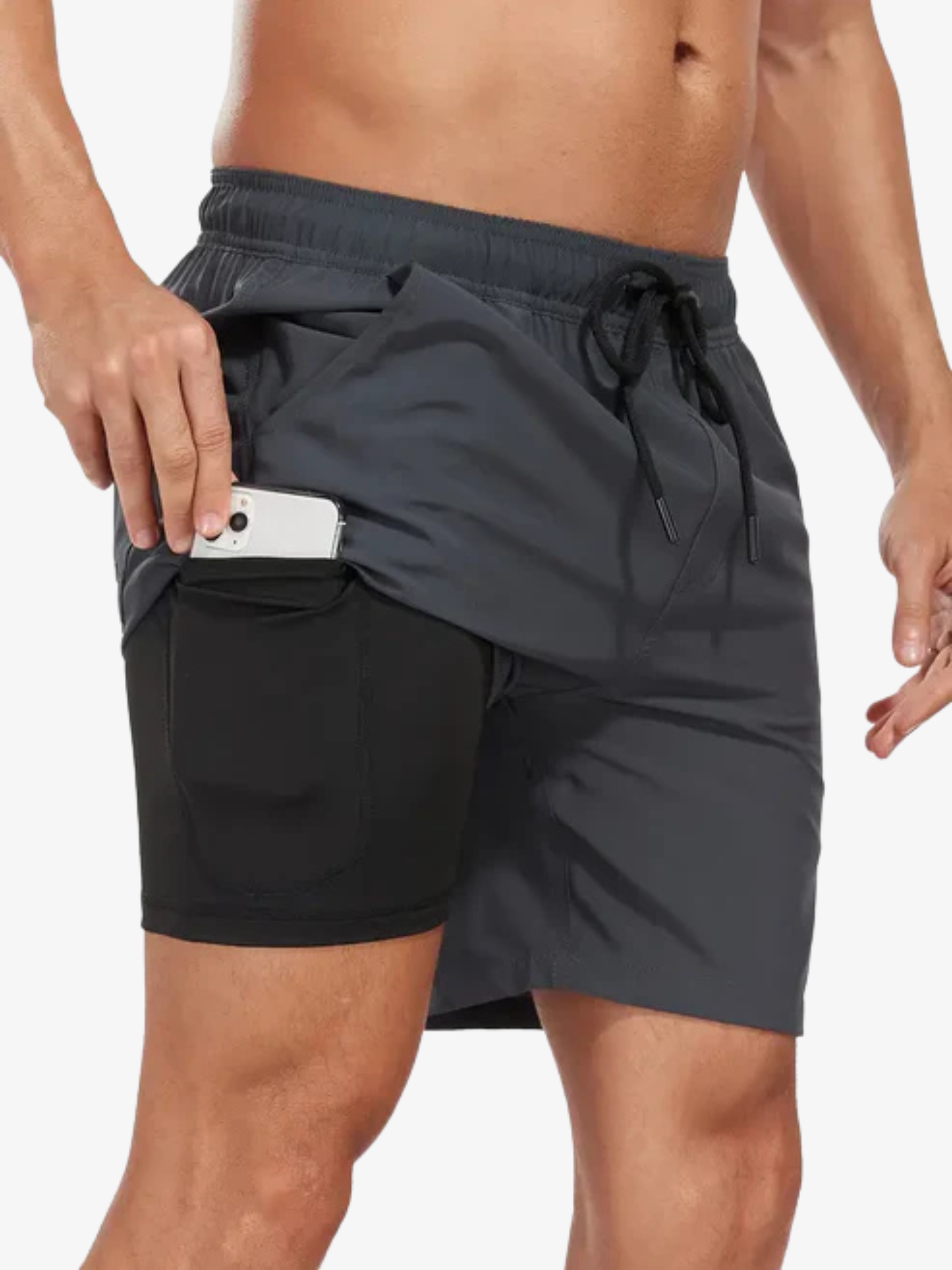 Men's Athletic Swim Shorts Quick Dry Built-In Liner
