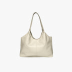 Women's chic vegan leather hobo tote bag in beige