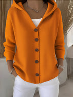 Extreme Soft Knit button Hoodie