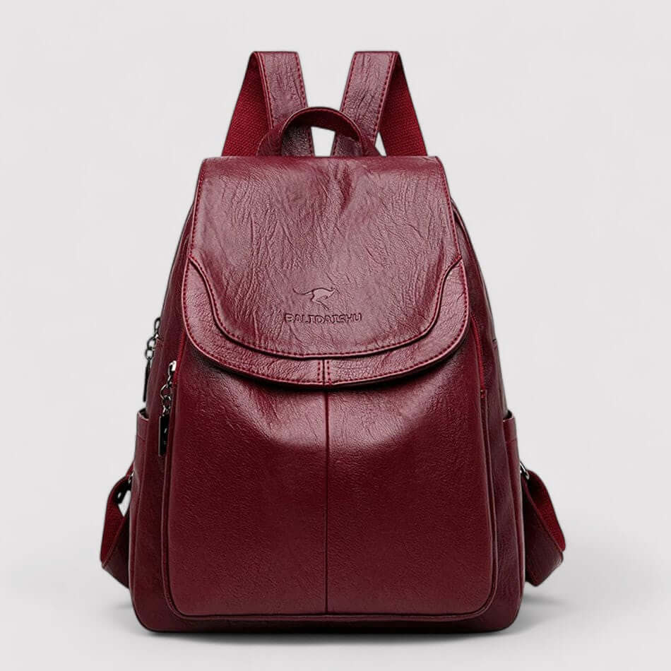 Women's Anti-Theft Leather Backpack