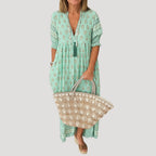 Relaxed Fit Boho Midi Dress