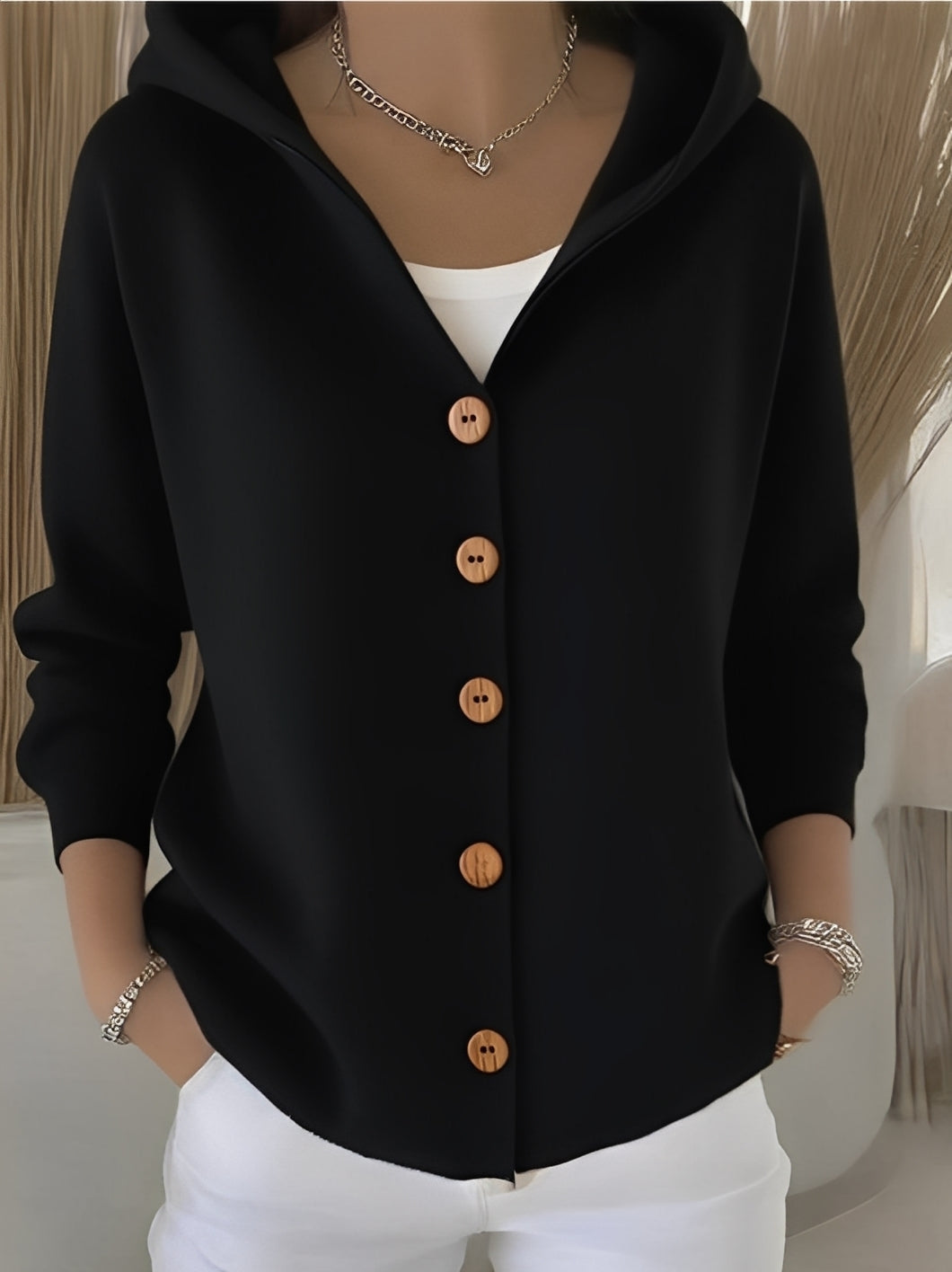 Extreme Soft Knit button Hoodie