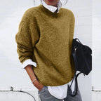Cashmere Knit Pullover with Mock Collar