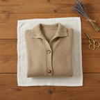 Collared button front knit cardigan