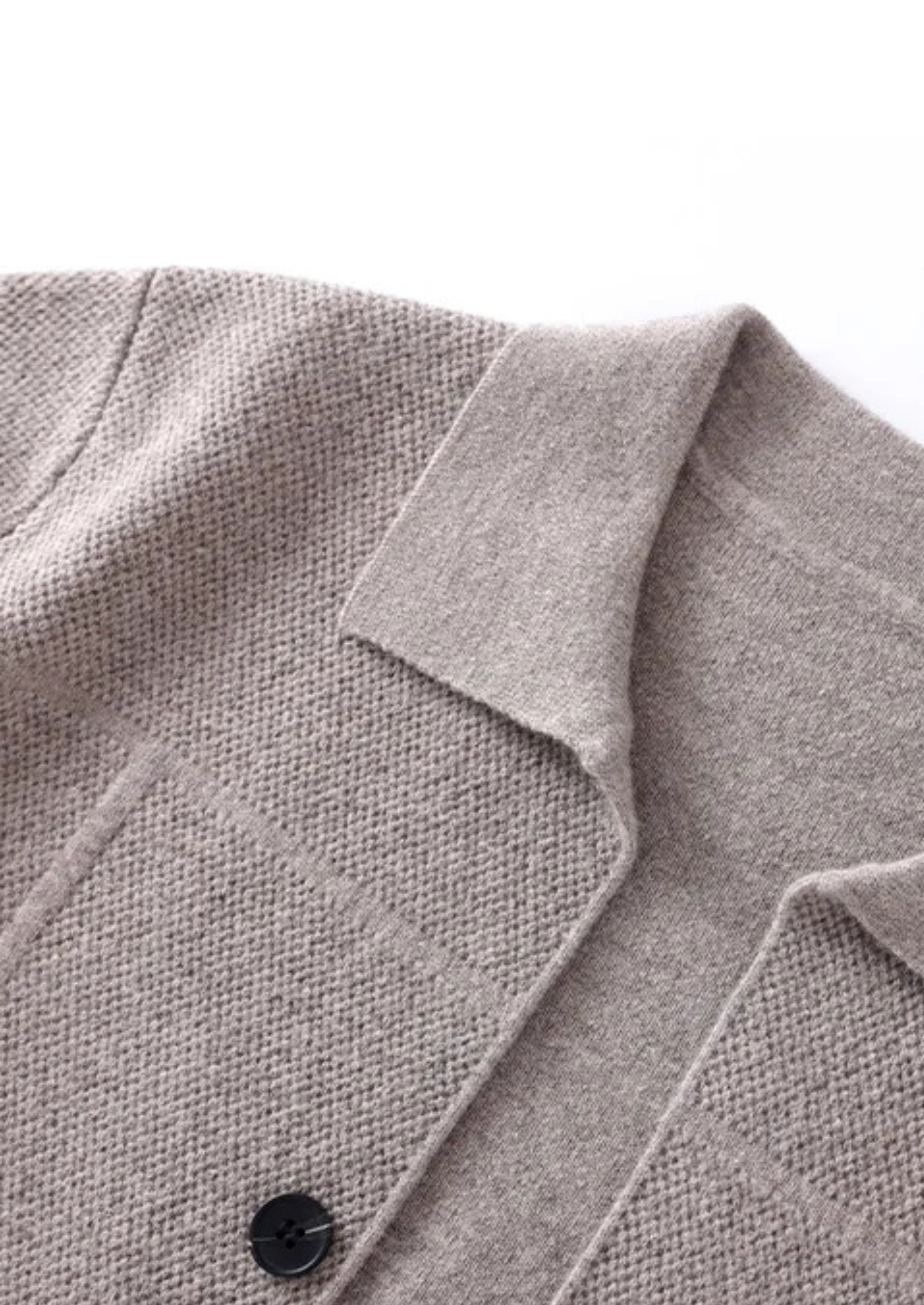 Cashmere Shirt Collar Cardigan
