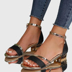 Heeled Orthopedic Sandals Women Adjustable Closure
