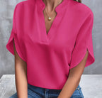 Short Sleeve Batwing Blouse Women's Summer Top
