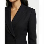 Tailored Midi Dress Blazer Style Long Sleeve