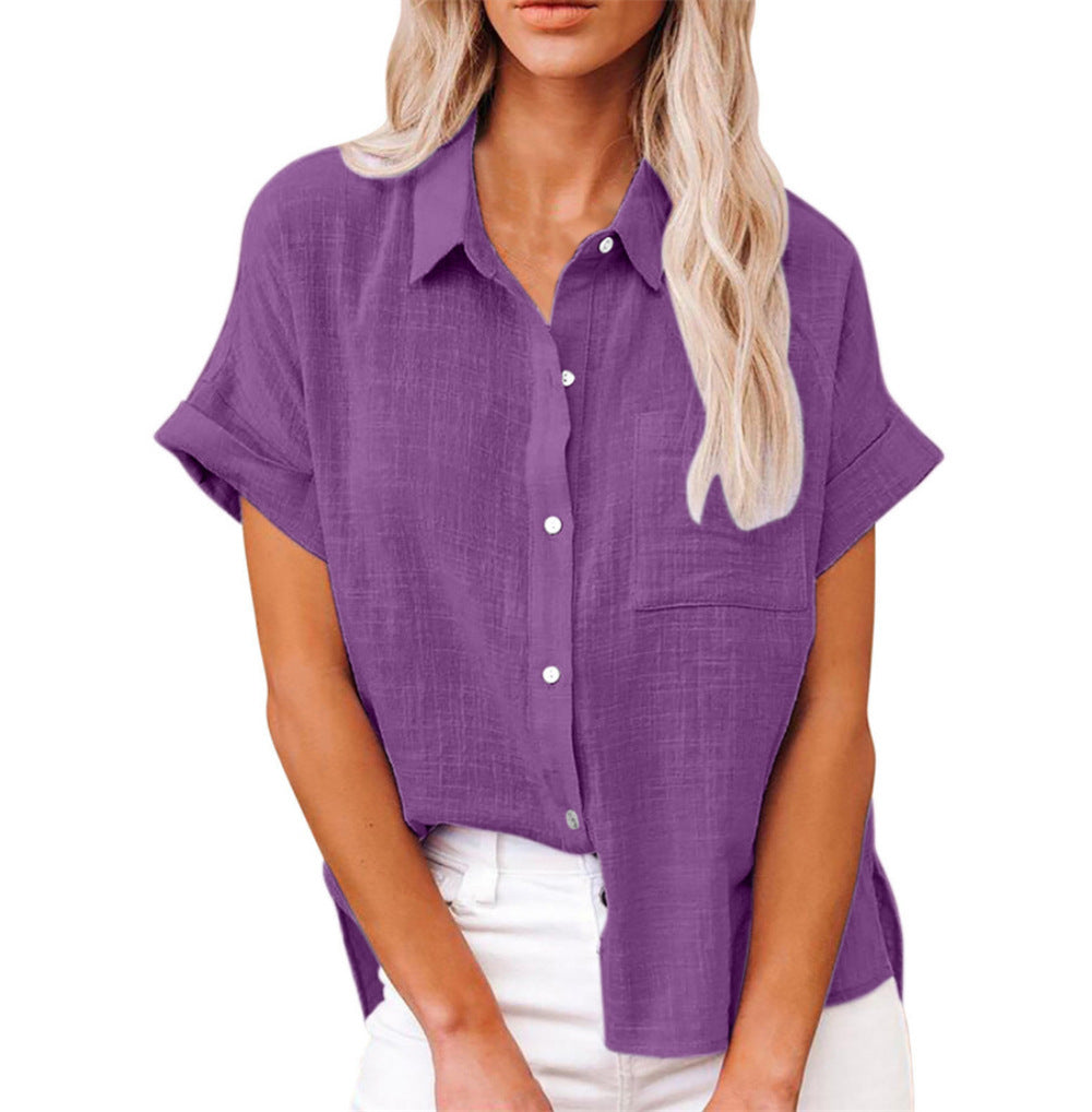 Breathable Cotton Shirt Loose Cut