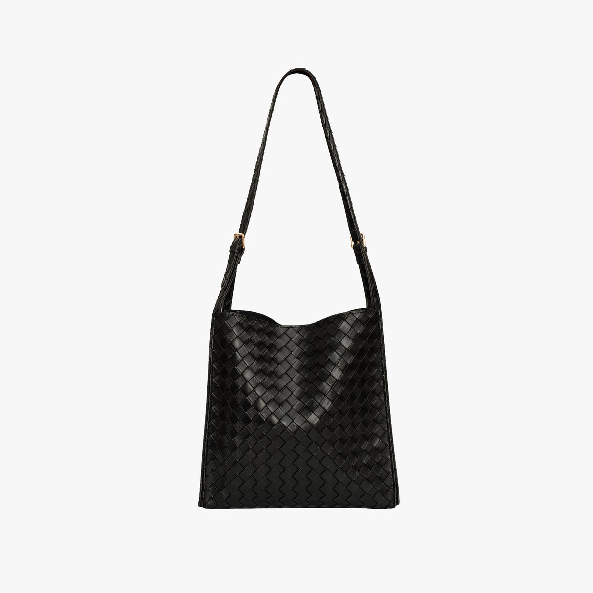 Vegan leather shoulder tote bag