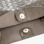 Vegan leather shoulder tote bag