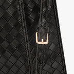 Vegan leather shoulder tote bag