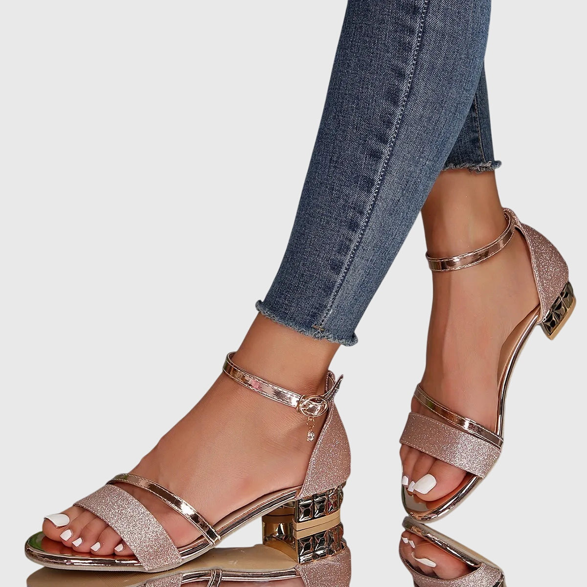 Heeled Orthopedic Sandals Women Adjustable Closure