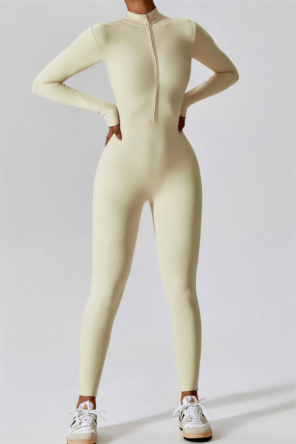 Seamless Half-Zip Jumpsuit