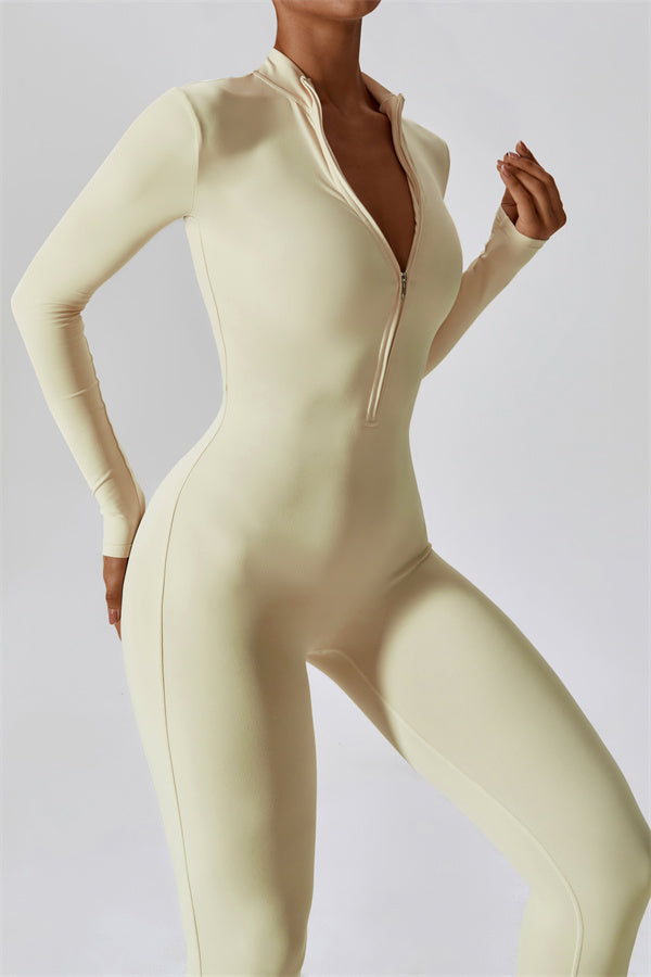 Seamless Half-Zip Jumpsuit