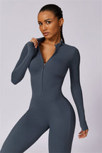 Seamless Half-Zip Jumpsuit