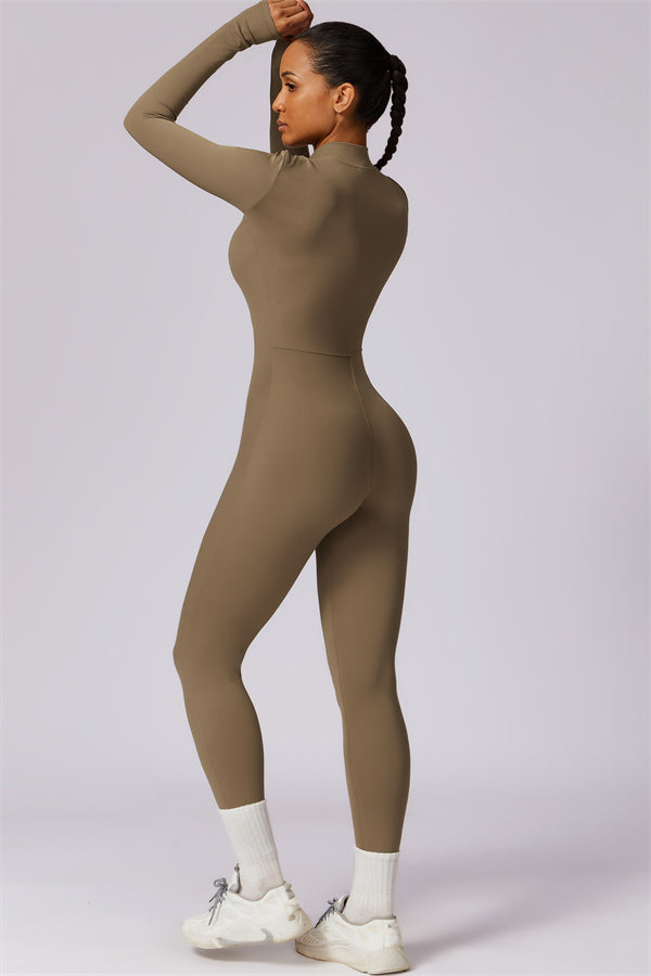 Seamless Half-Zip Jumpsuit