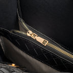 Vegan leather shoulder tote bag