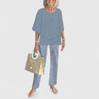 Women's Elegant Two-Piece Set Top and Trousers