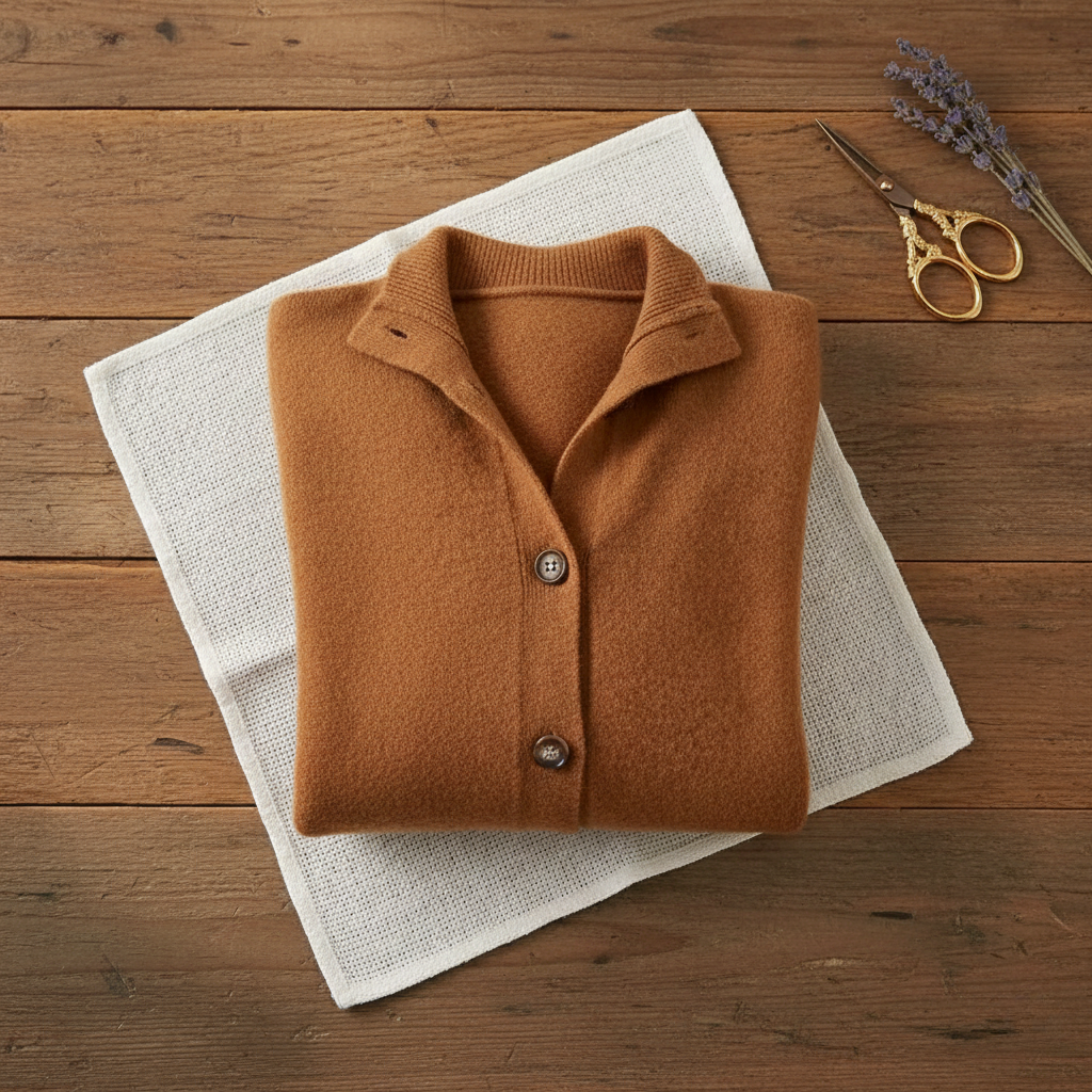 Collared button front knit cardigan