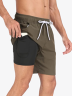 Men's Athletic Swim Shorts Quick Dry Built-In Liner