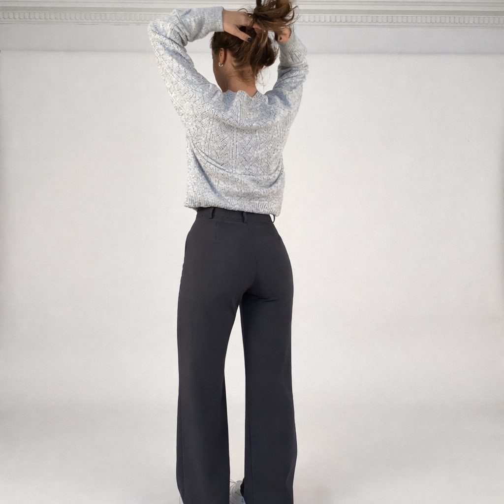 High-Waist Wide-Leg Pantalon