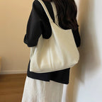 Women's chic vegan leather hobo tote bag