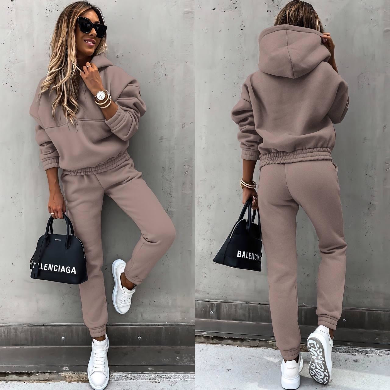 Women's Hoodie and Jogger Set Thick Soft Fabric