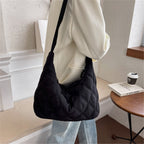 Women's chic quilted puffer shoulder bag