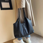 Women's chic vegan leather hobo tote bag