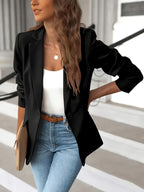 Lightweight tailored blazer in black