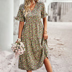 Emery Floral Print Midi Dress