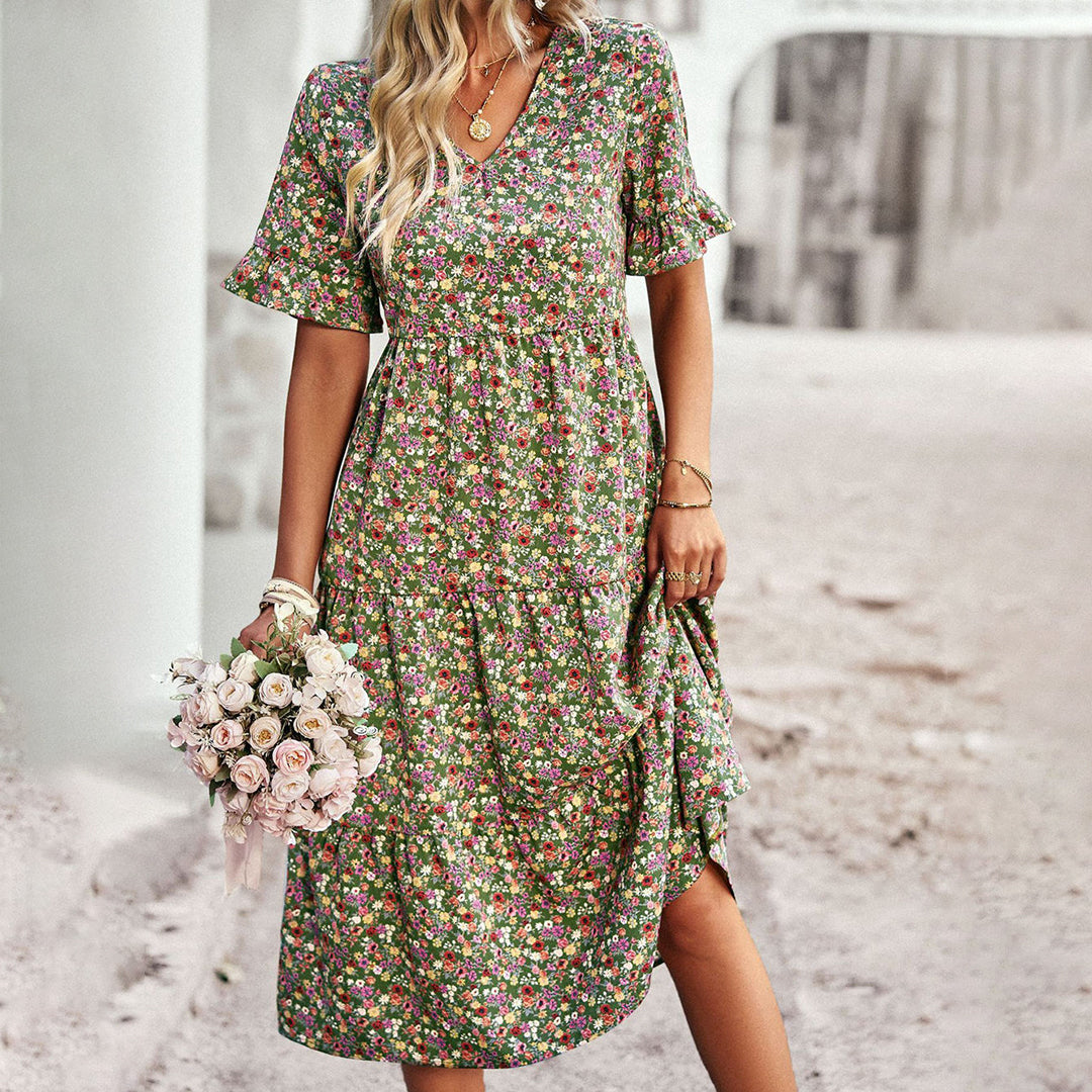 Emery Floral Print Midi Dress