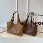Women's chic vegan leather hobo tote bag