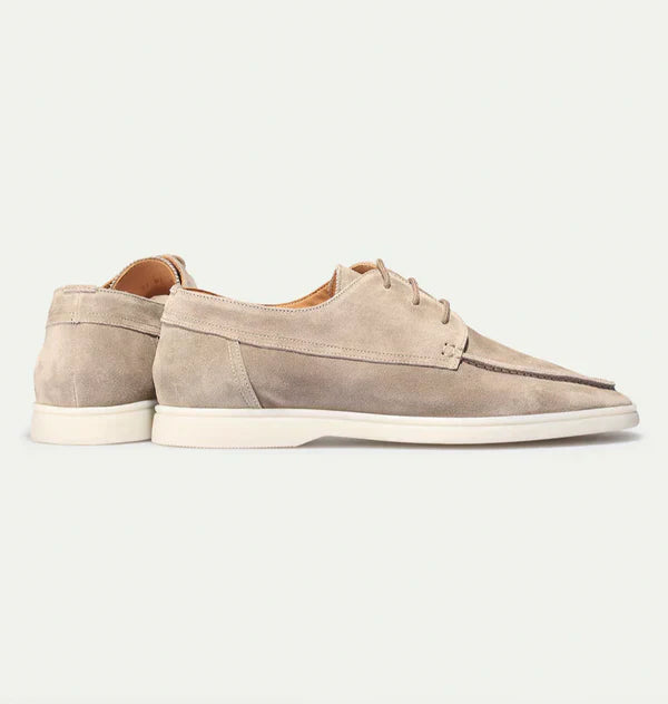 Suede Loafers Men Lace Up