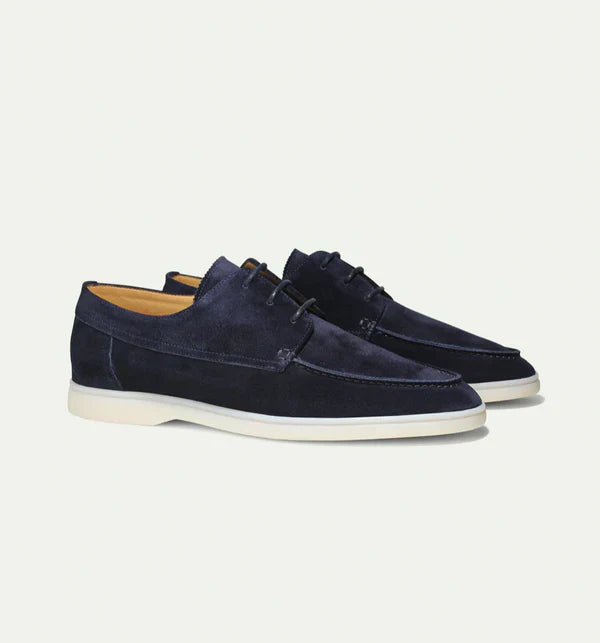 Suede Loafers Men Lace Up