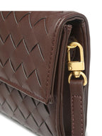 Woven Vegan Leather Bag with Knot Clasp