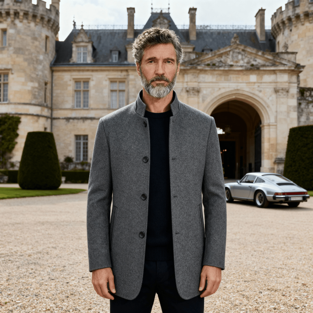 Men's Wool Blend Short Coat Casual Fit