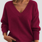 Women's Relaxed Fit V-Neck Cashmere Pullover