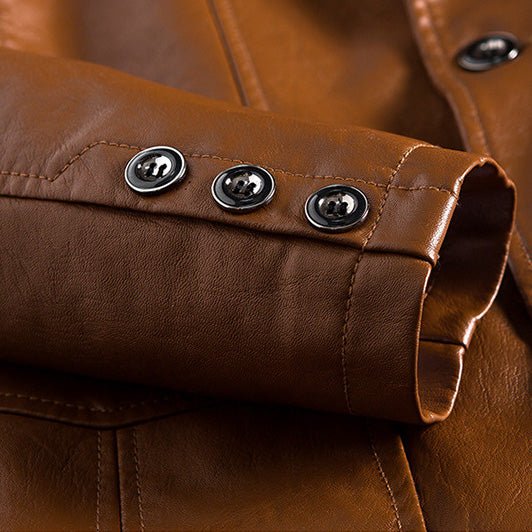 Men's classic tailored leather jacket