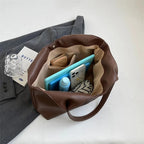 Women's chic vegan leather hobo tote bag