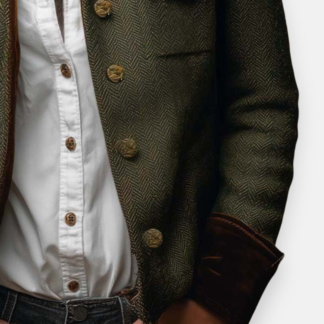 Herringbone tweed tailored jacket