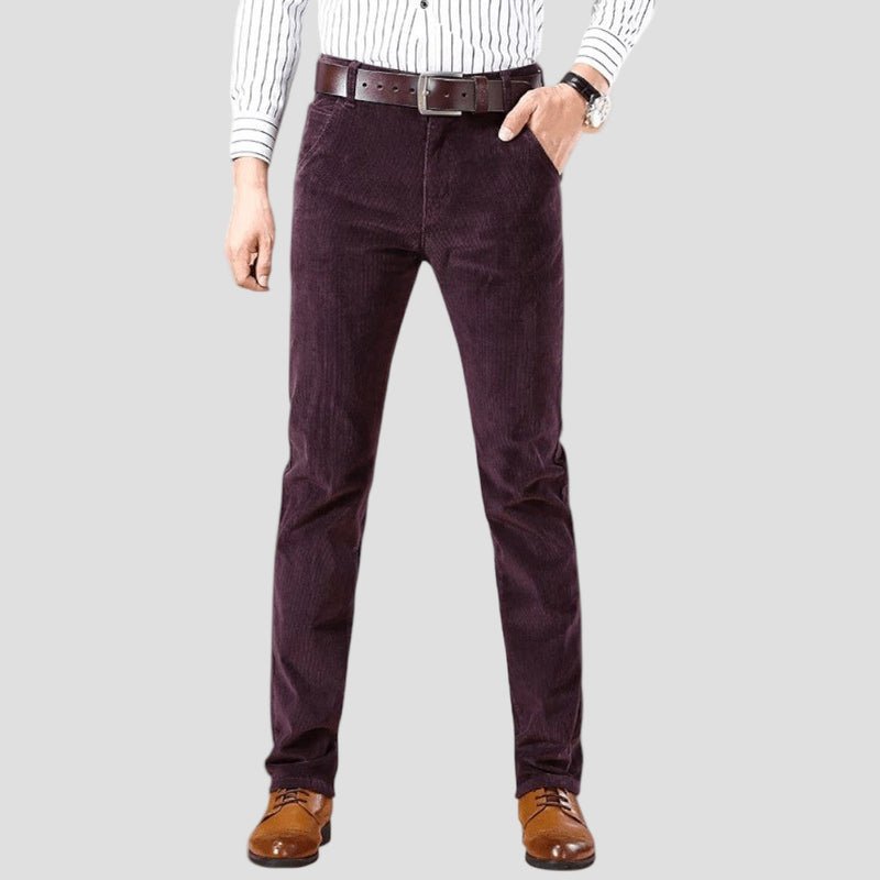 Durable Corduroy Trousers with Multiple Pockets