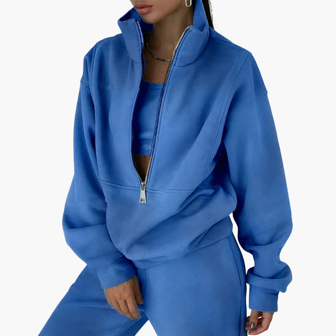 Women's Half Zip Sweatshirt and Jogger Set