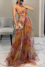 Floral Print Summer Dress Long Flowing Silhouette 6